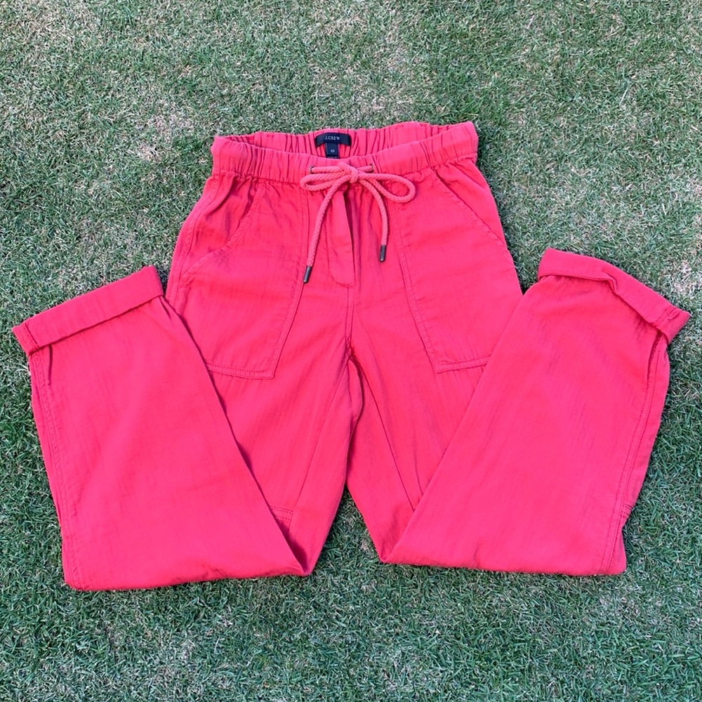 Red J. Crew casual pants